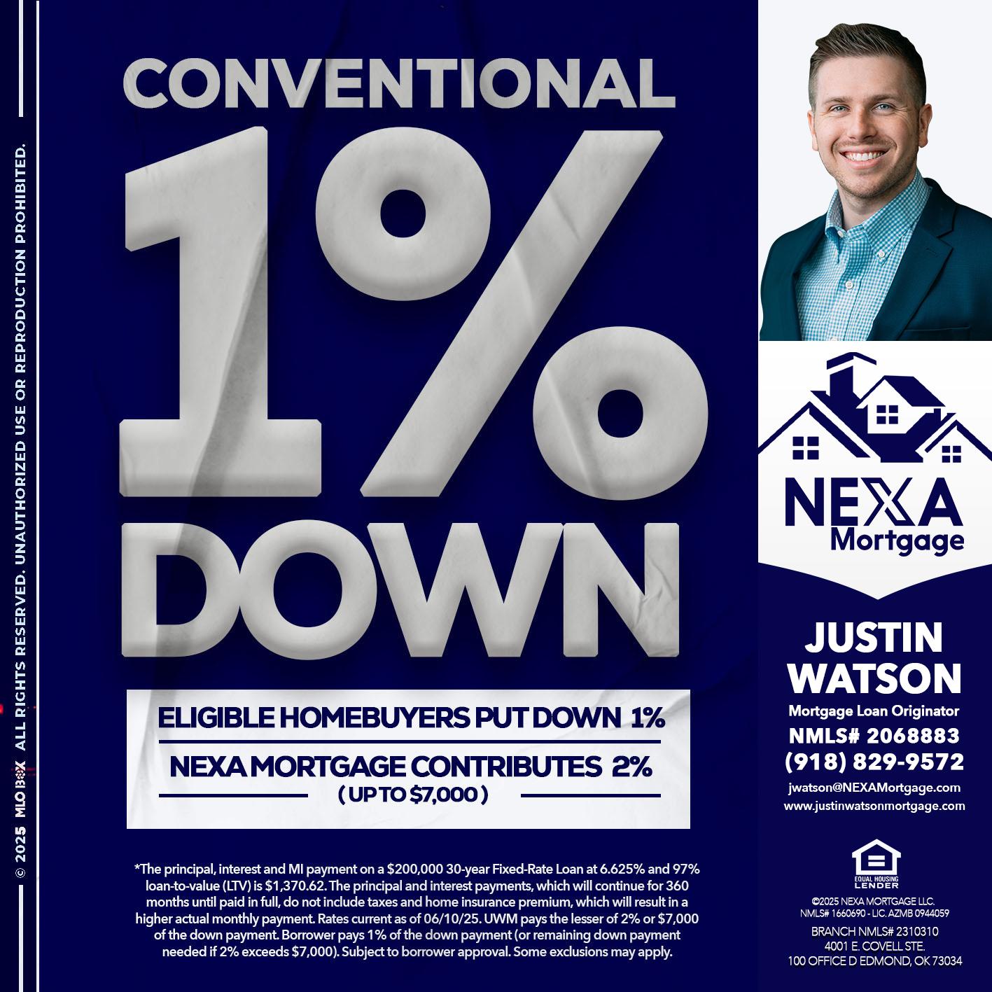 CONVENTIONAL - Justin Watson -Mortgage Loan Originator