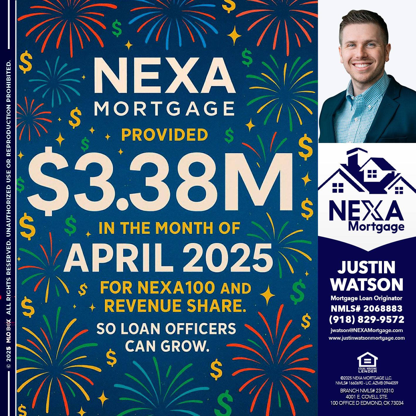 $3.38M - Justin Watson -Mortgage Loan Originator