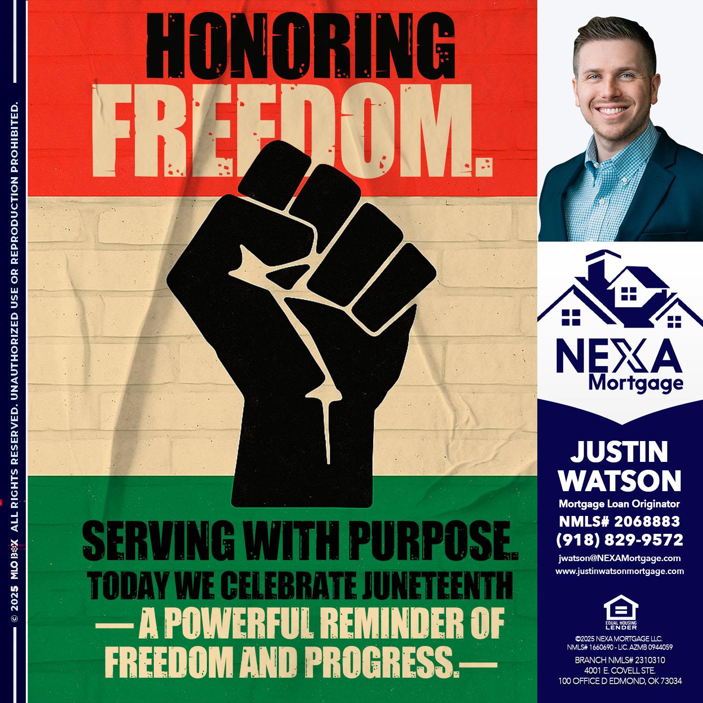 HONORING FREEDOM - Justin Watson -Mortgage Loan Originator