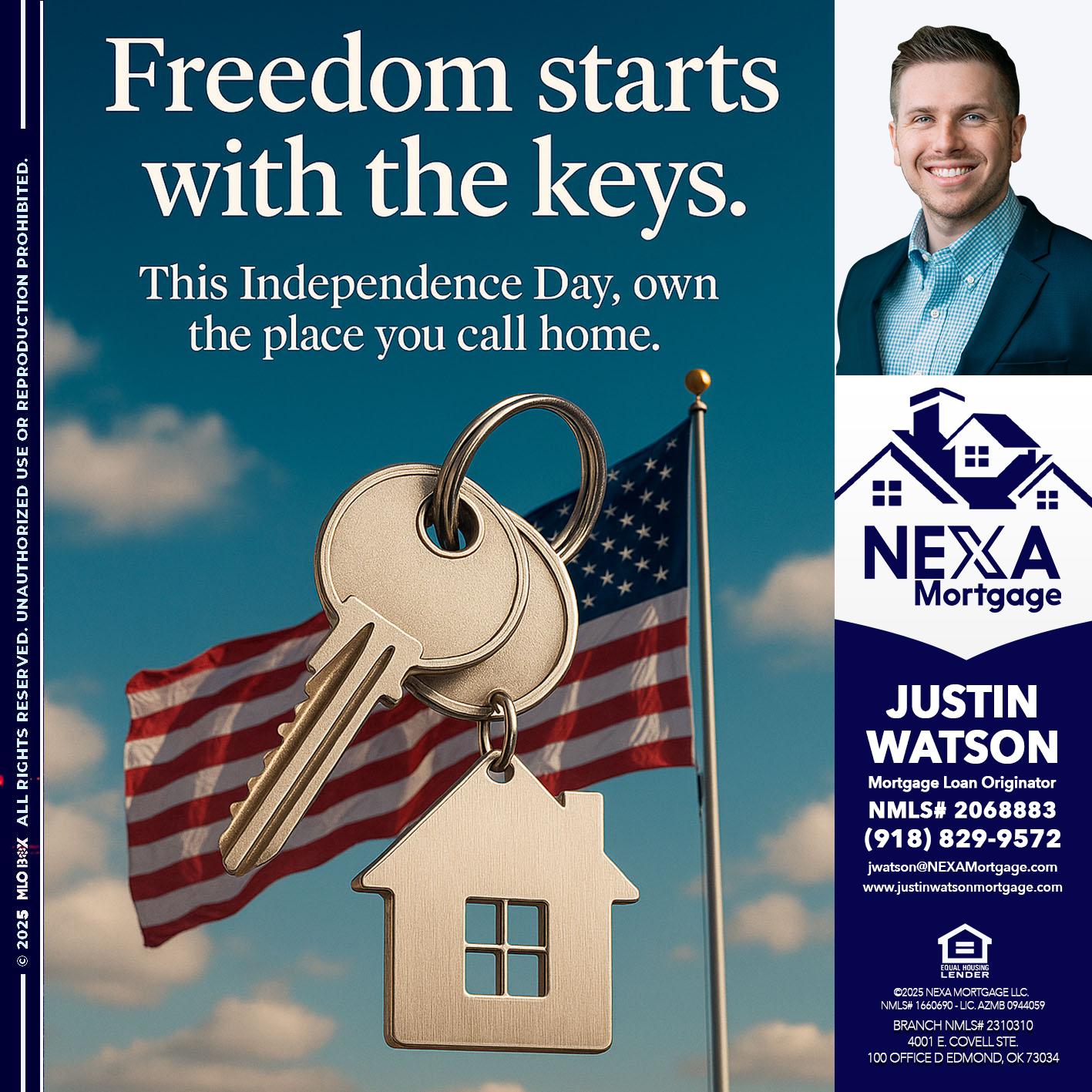 FREEDOM STARTS - Justin Watson -Mortgage Loan Originator
