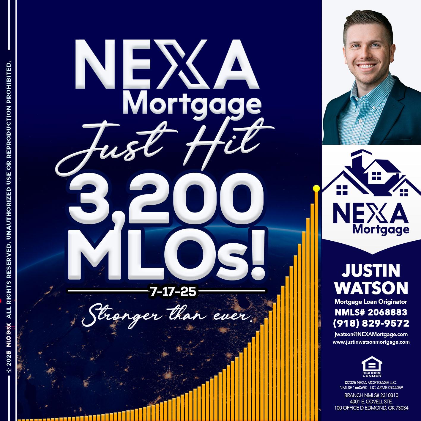 JUST HIT 3,200 MLOs - Justin Watson -Mortgage Loan Originator