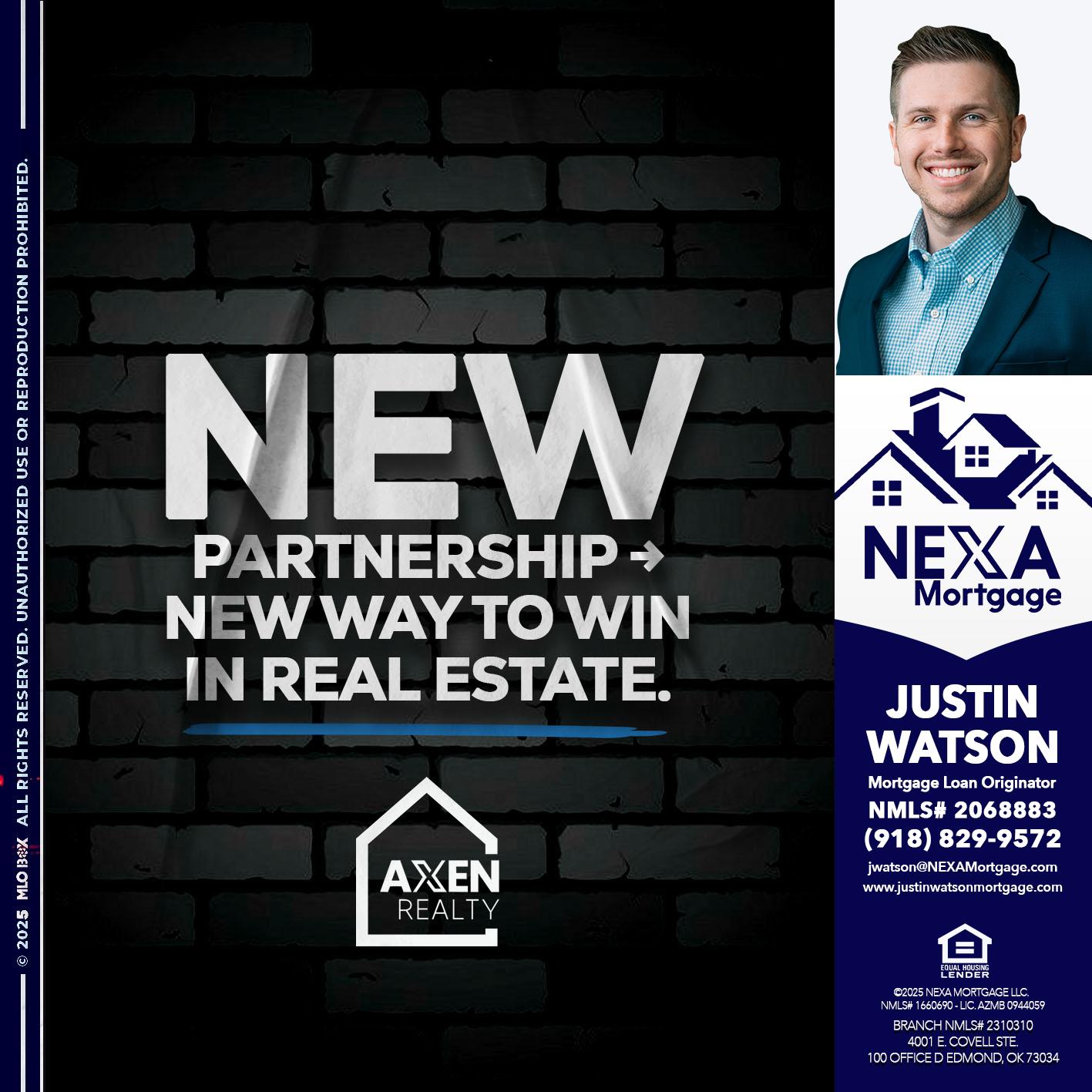 new partnership - Justin Watson -Mortgage Loan Originator