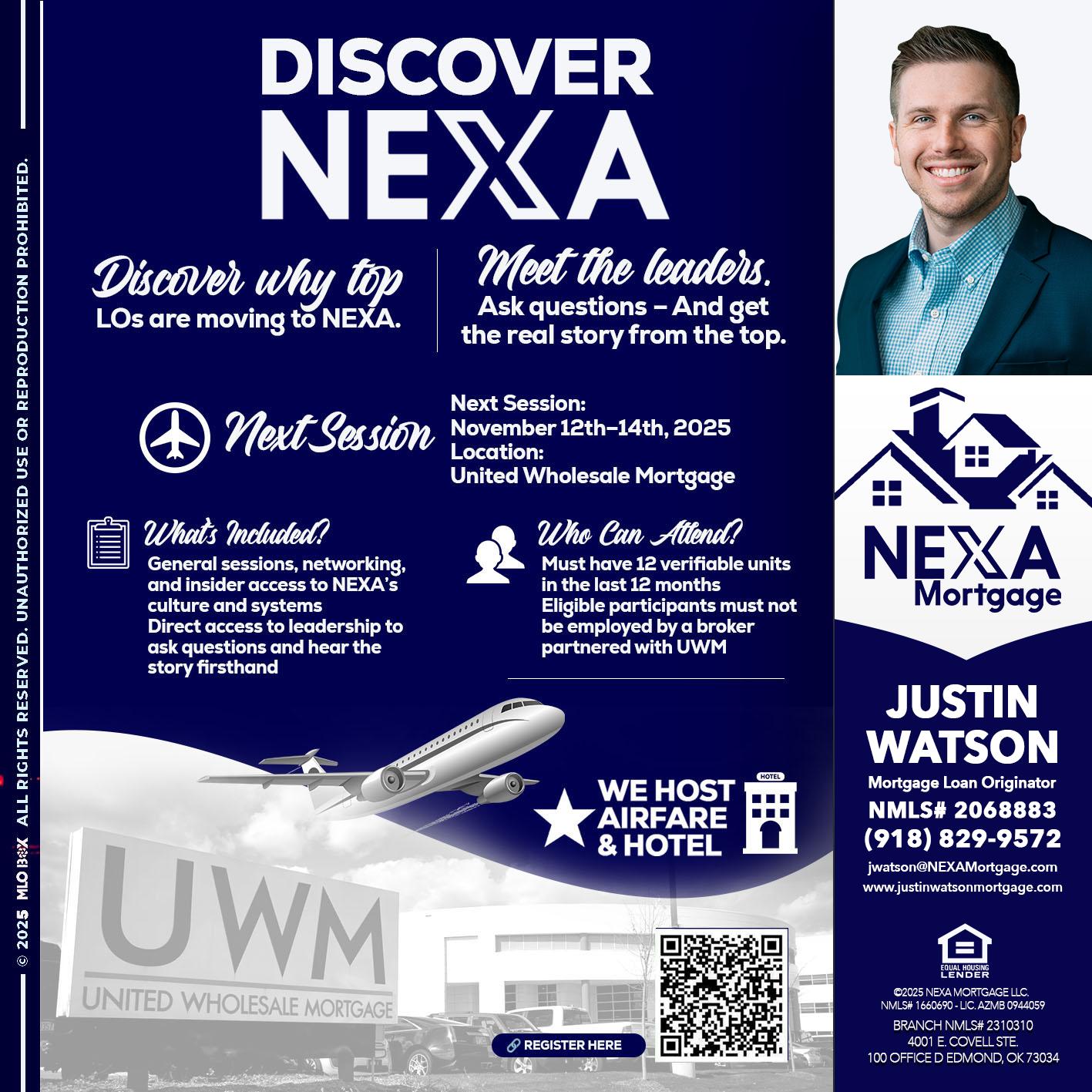 DISCOVER NEXA - Justin Watson -Mortgage Loan Originator