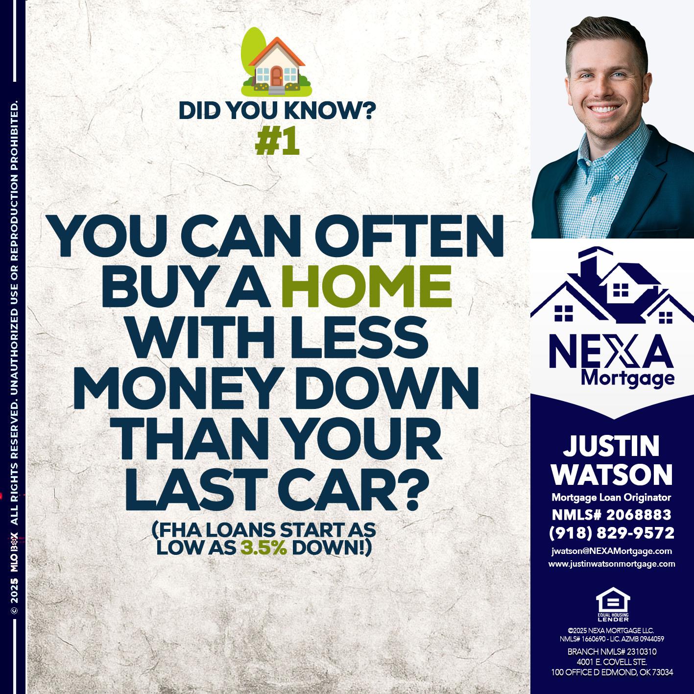 DID YOU KNOW #1 - Justin Watson -Mortgage Loan Originator