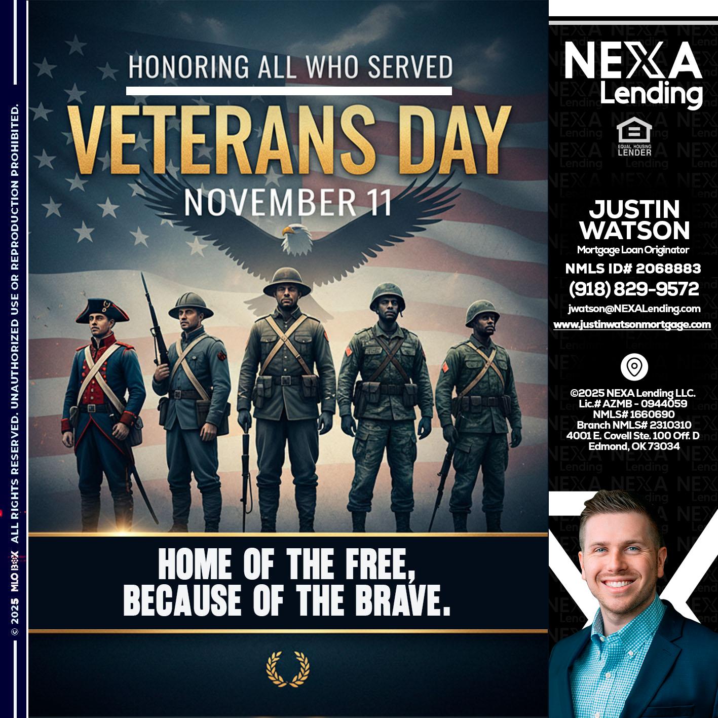 Veterans Day - Justin Watson -Mortgage Loan Originator