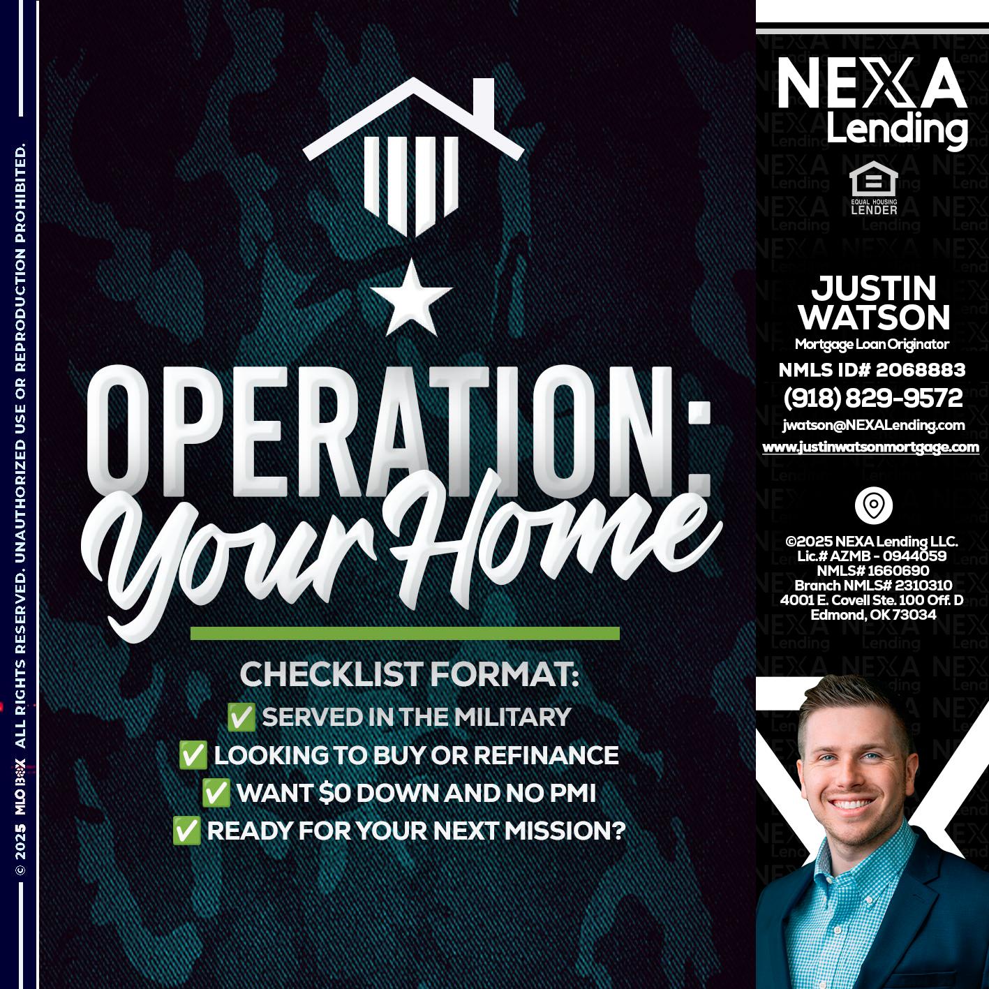 OPERATION YOUR HOME - Justin Watson -Mortgage Loan Originator