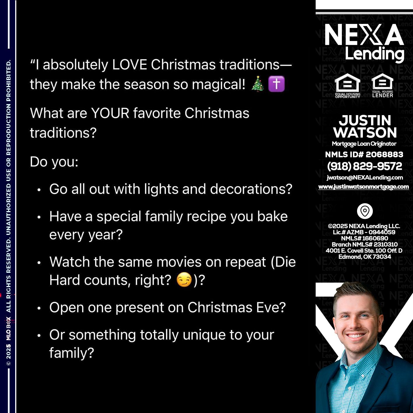 I love christmas - Justin Watson -Mortgage Loan Originator