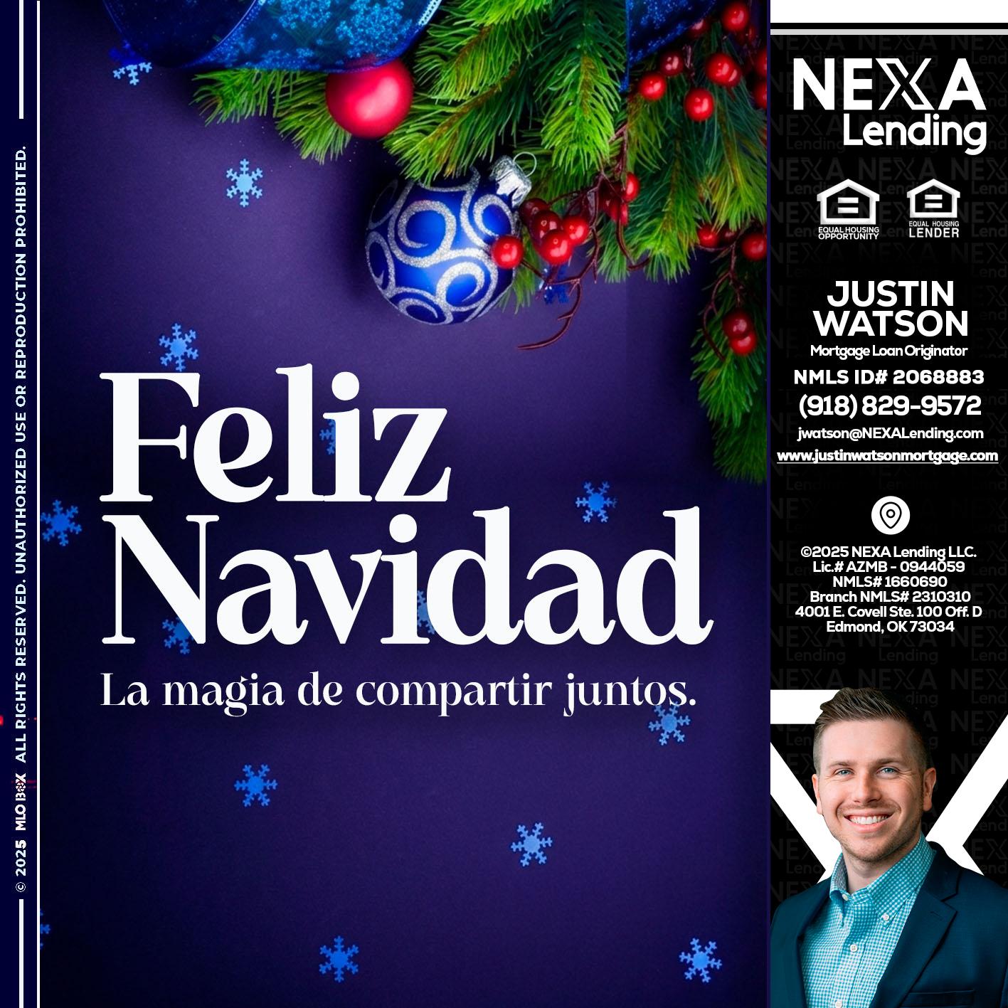 FELIZ NAVIDAD - Justin Watson -Mortgage Loan Originator