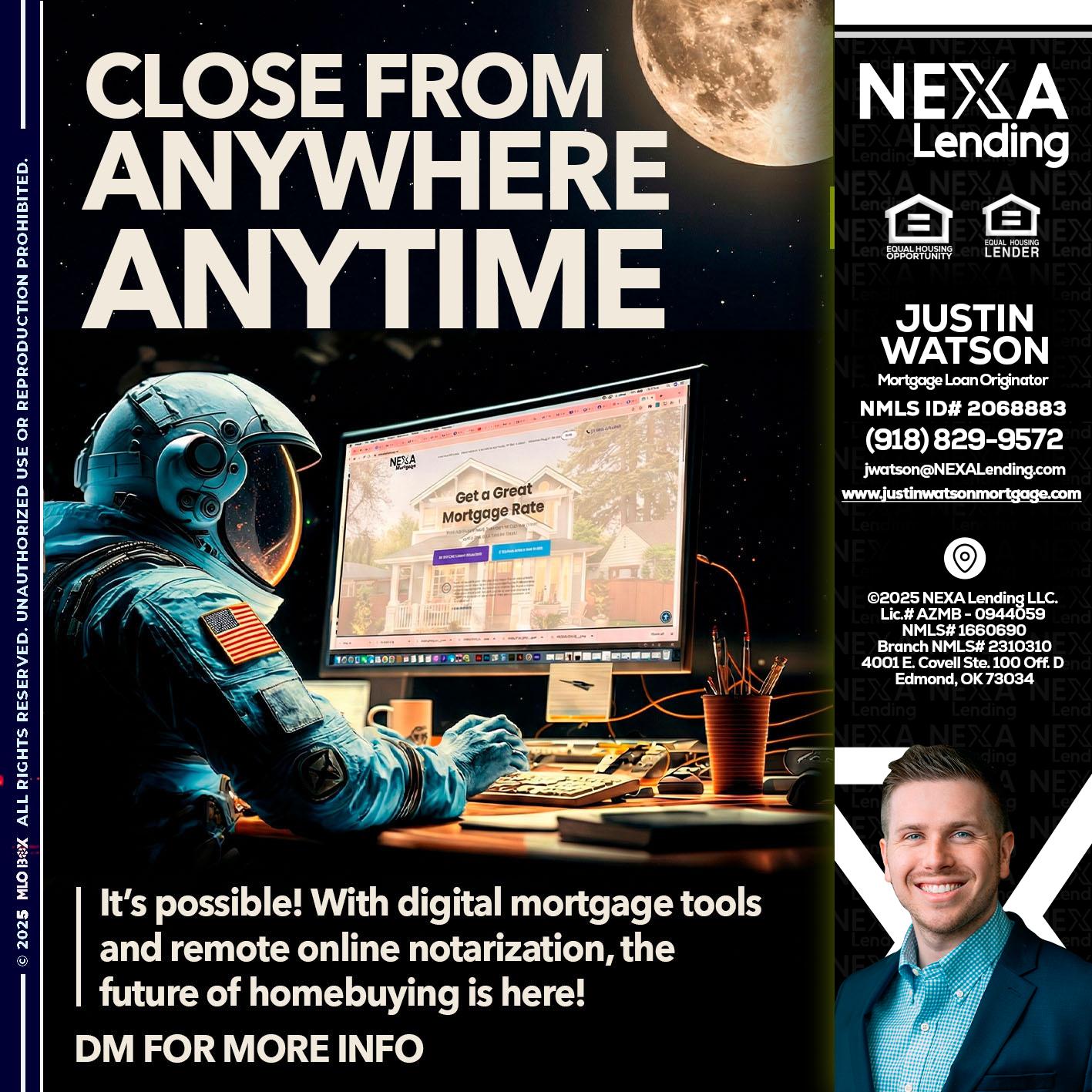 close from - Justin Watson -Mortgage Loan Originator