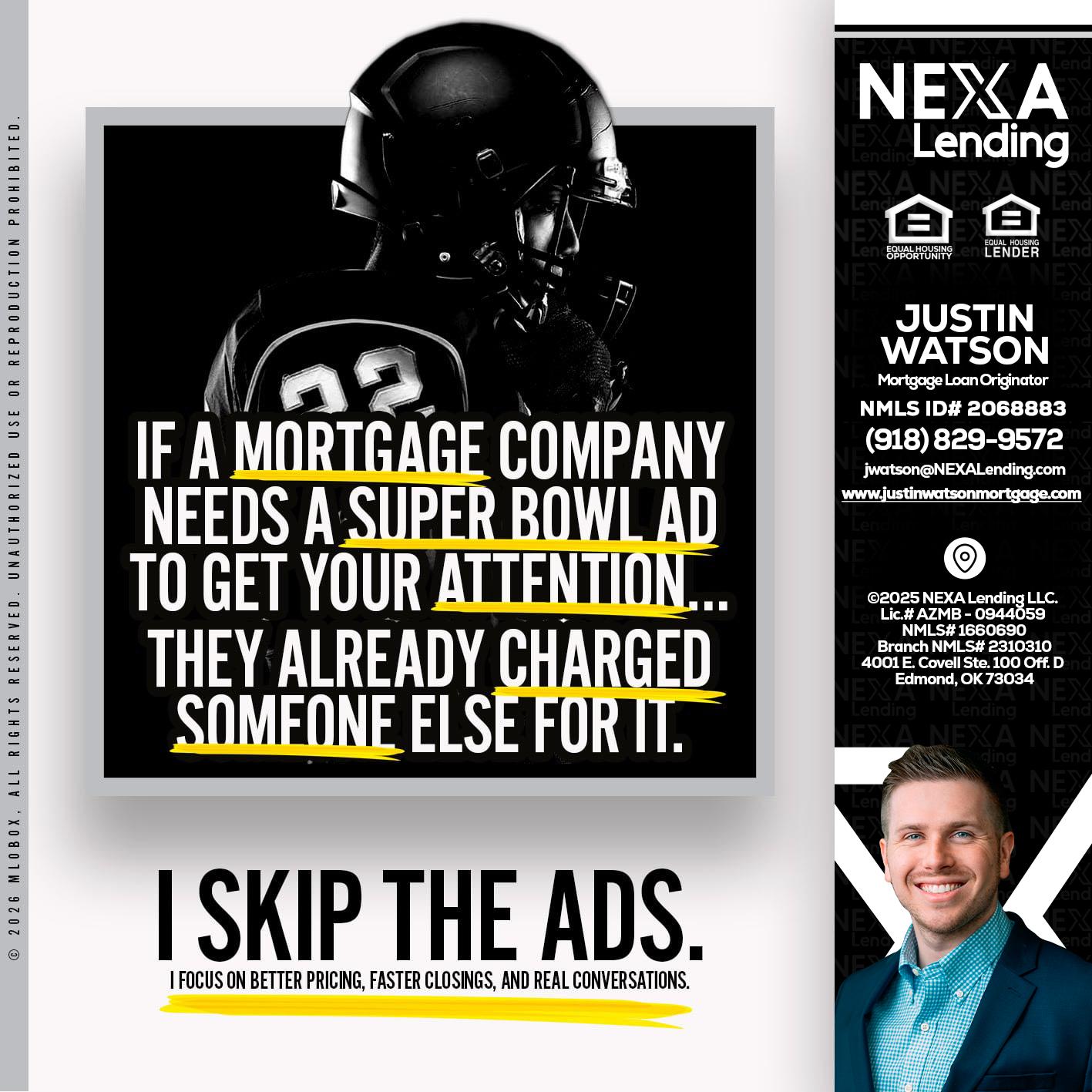 if a mortgage ad - Justin Watson -Mortgage Loan Originator