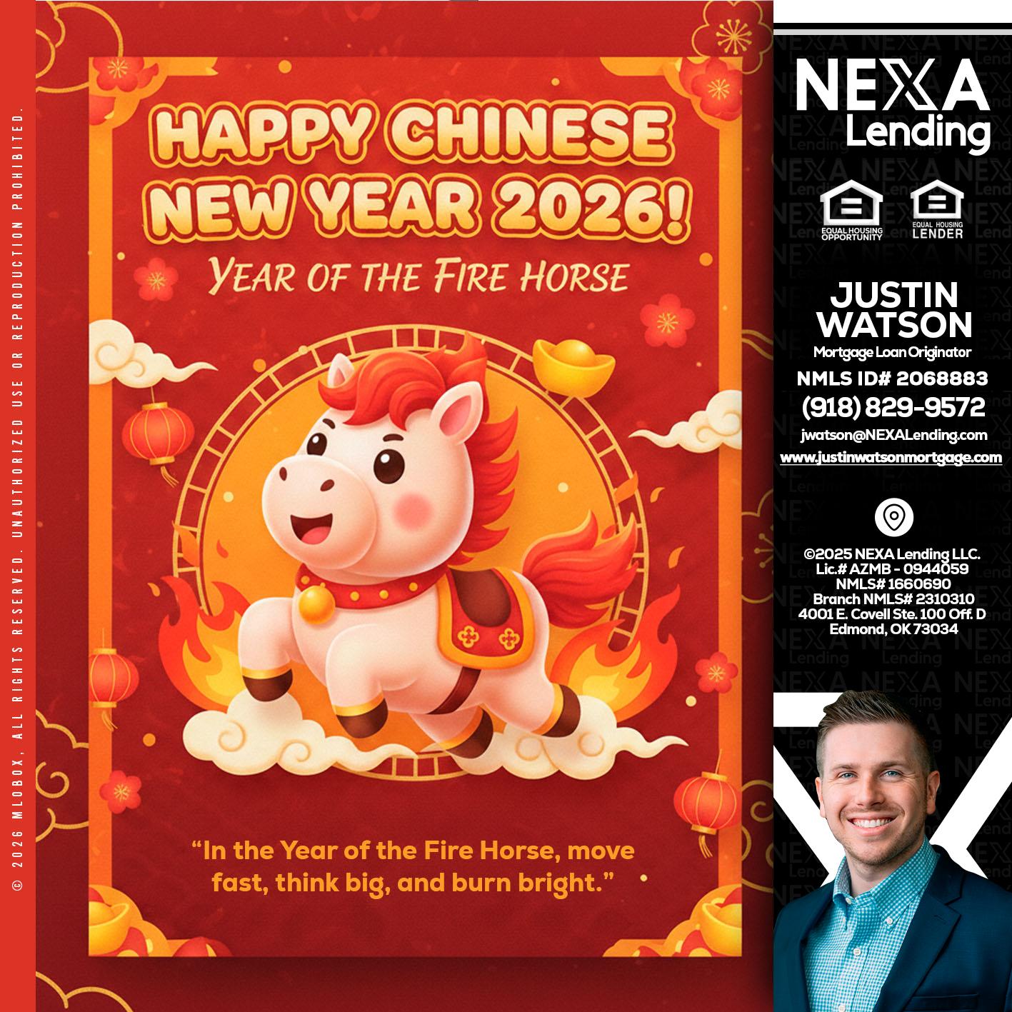 happy Chinese new year - Justin Watson -Mortgage Loan Originator