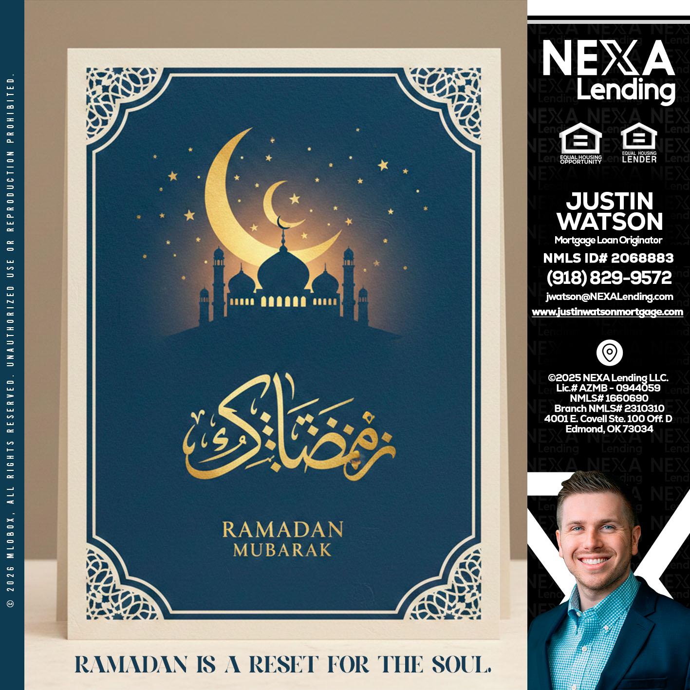HAPPY RAMADAN - Justin Watson -Mortgage Loan Originator