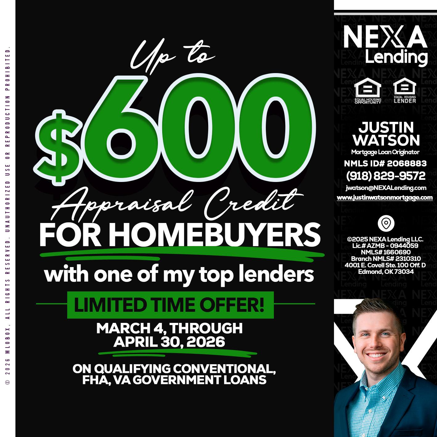 UP TO 600 - Justin Watson -Mortgage Loan Originator