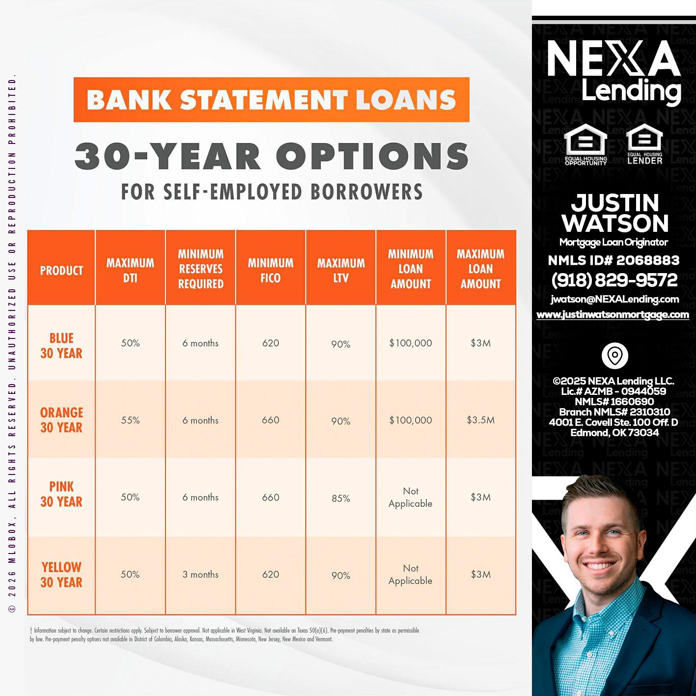 30 YEARS OPTIONS - Justin Watson -Mortgage Loan Originator