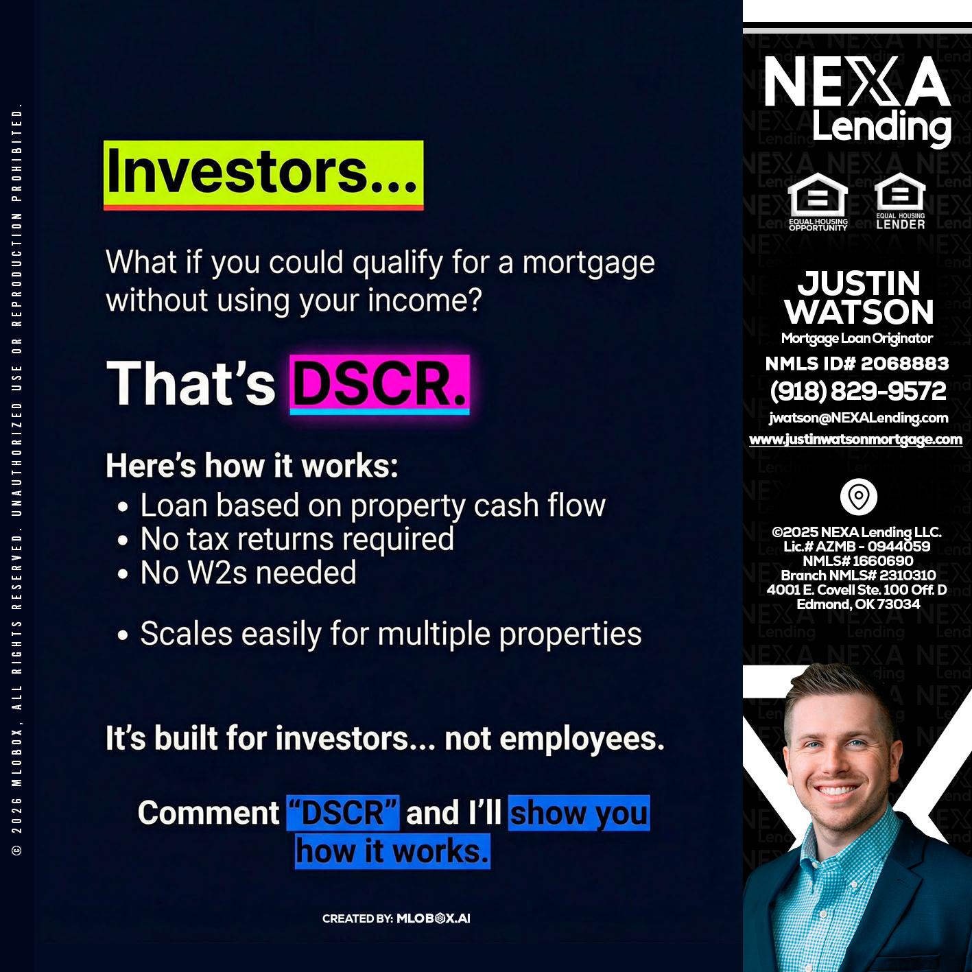 INVESTORS - Justin Watson -Mortgage Loan Originator