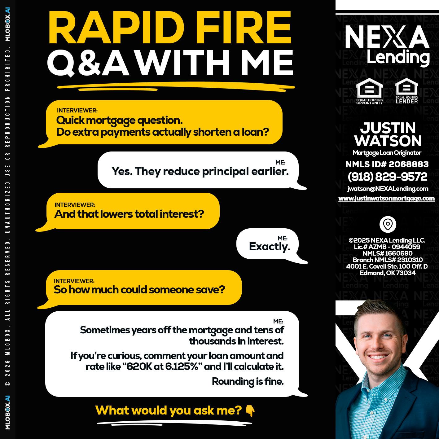 RAPID FIRE QA - Justin Watson -Mortgage Loan Originator