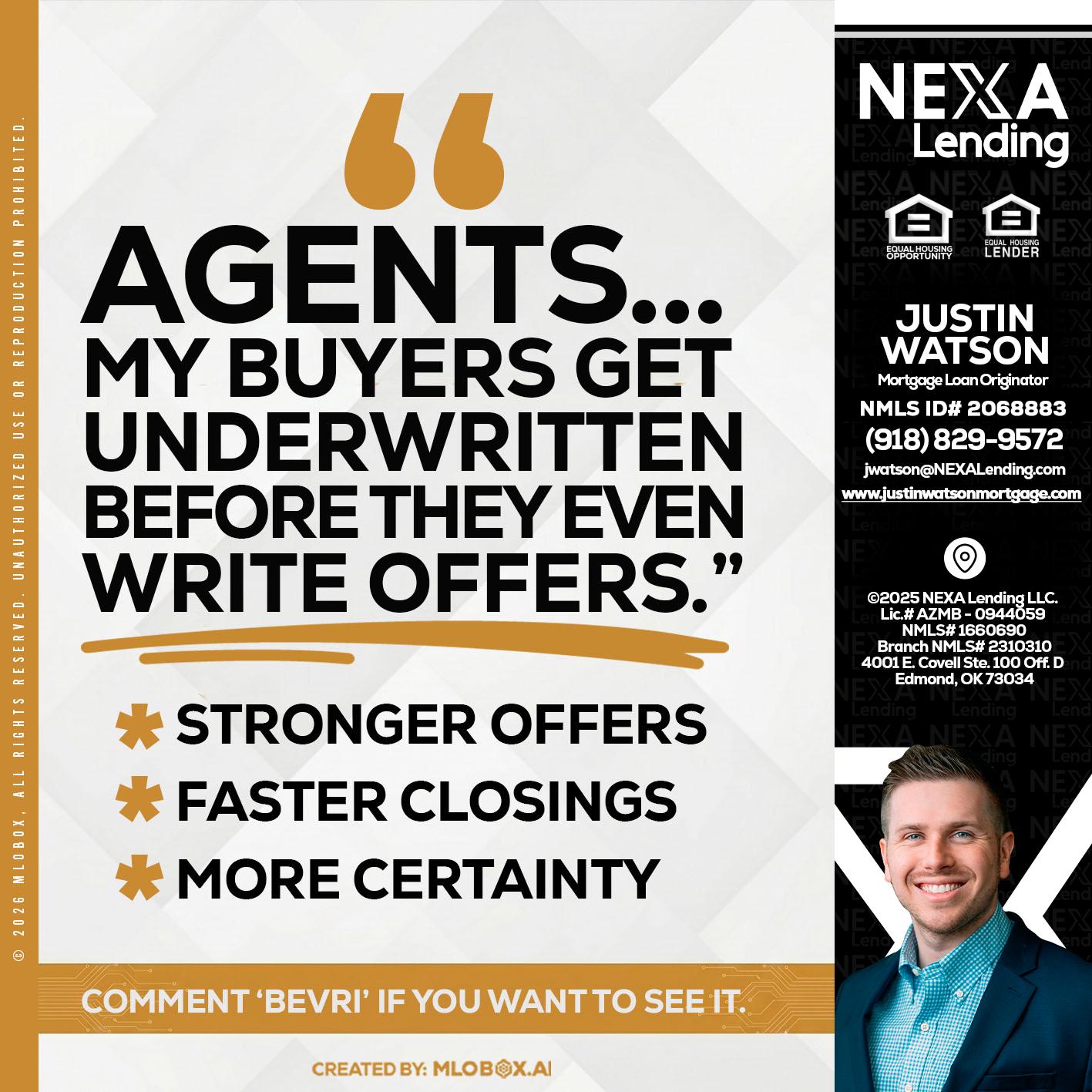 agents - Justin Watson -Mortgage Loan Originator