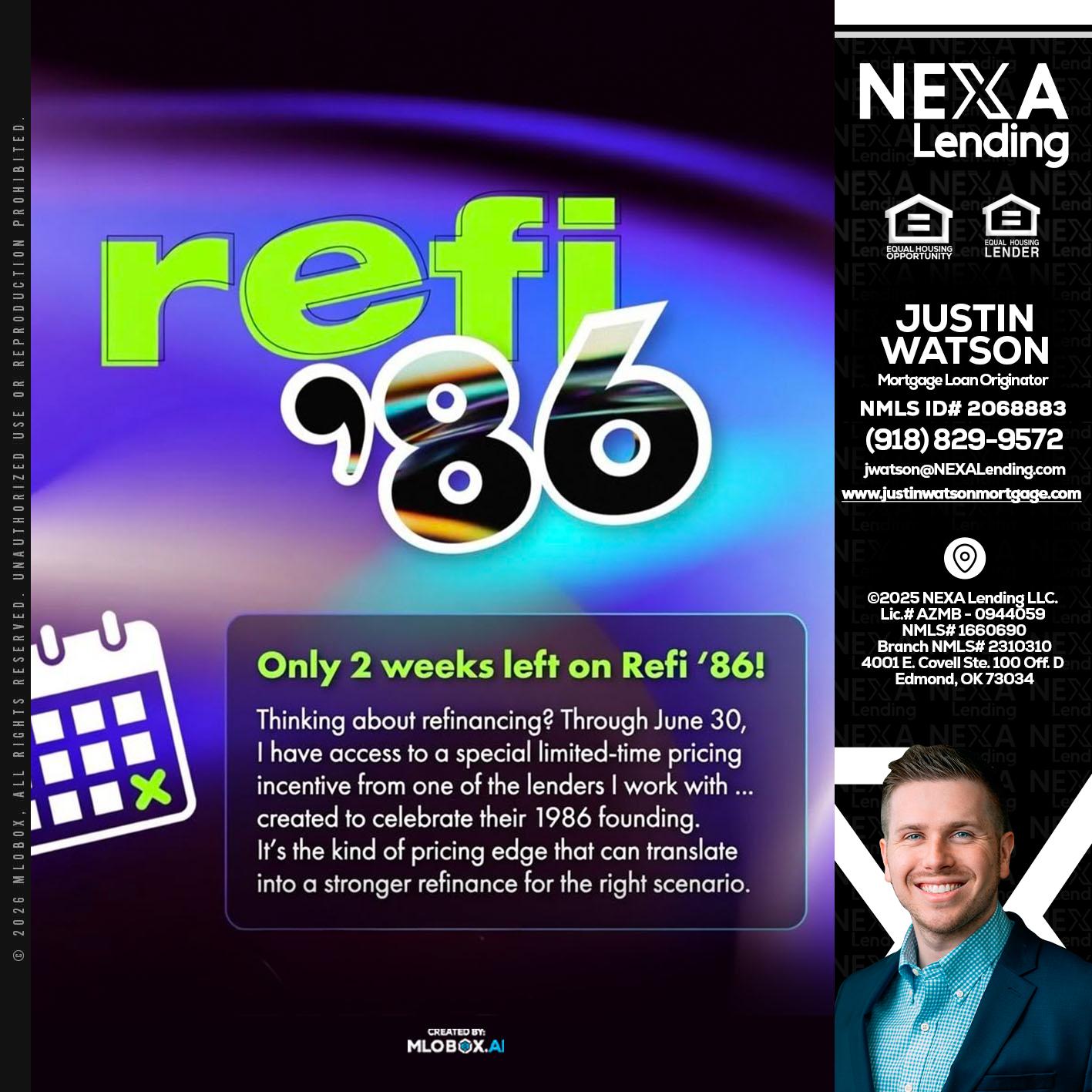 REFI 86 - Justin Watson -Mortgage Loan Originator