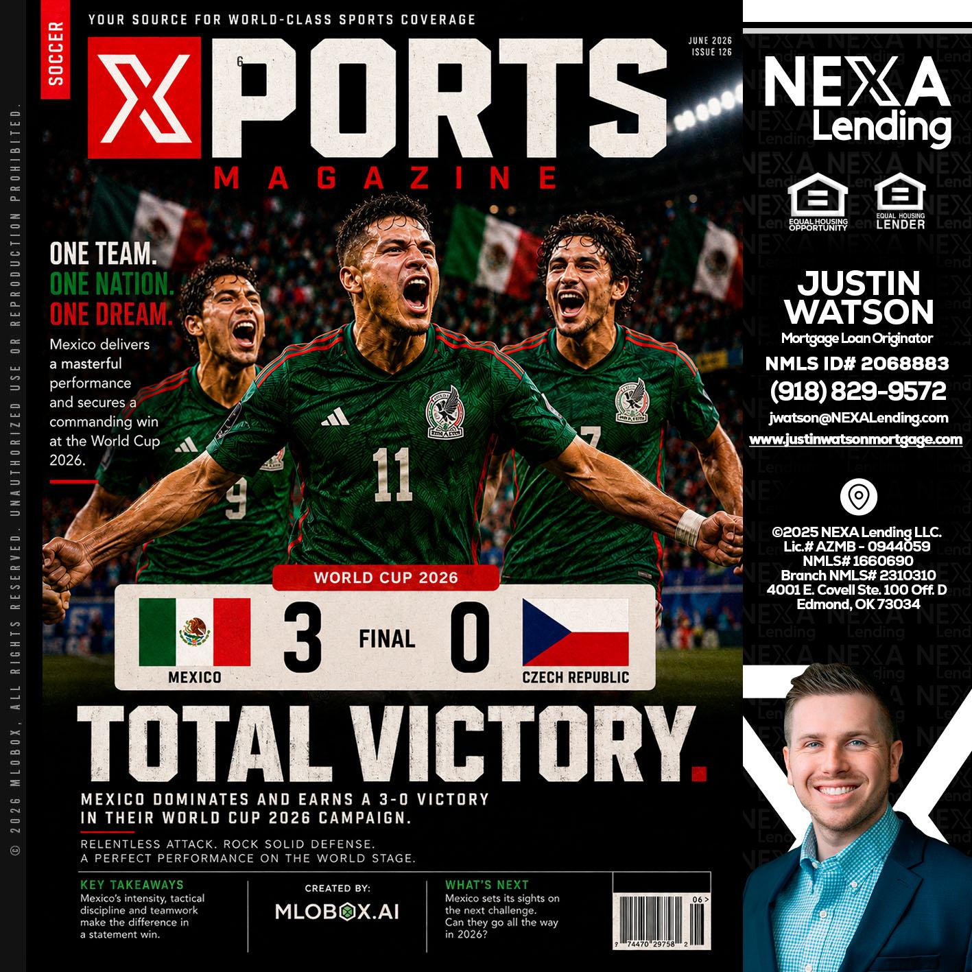 World Cup 2026 MEX 1-0 CZECH - Justin Watson -Mortgage Loan Originator